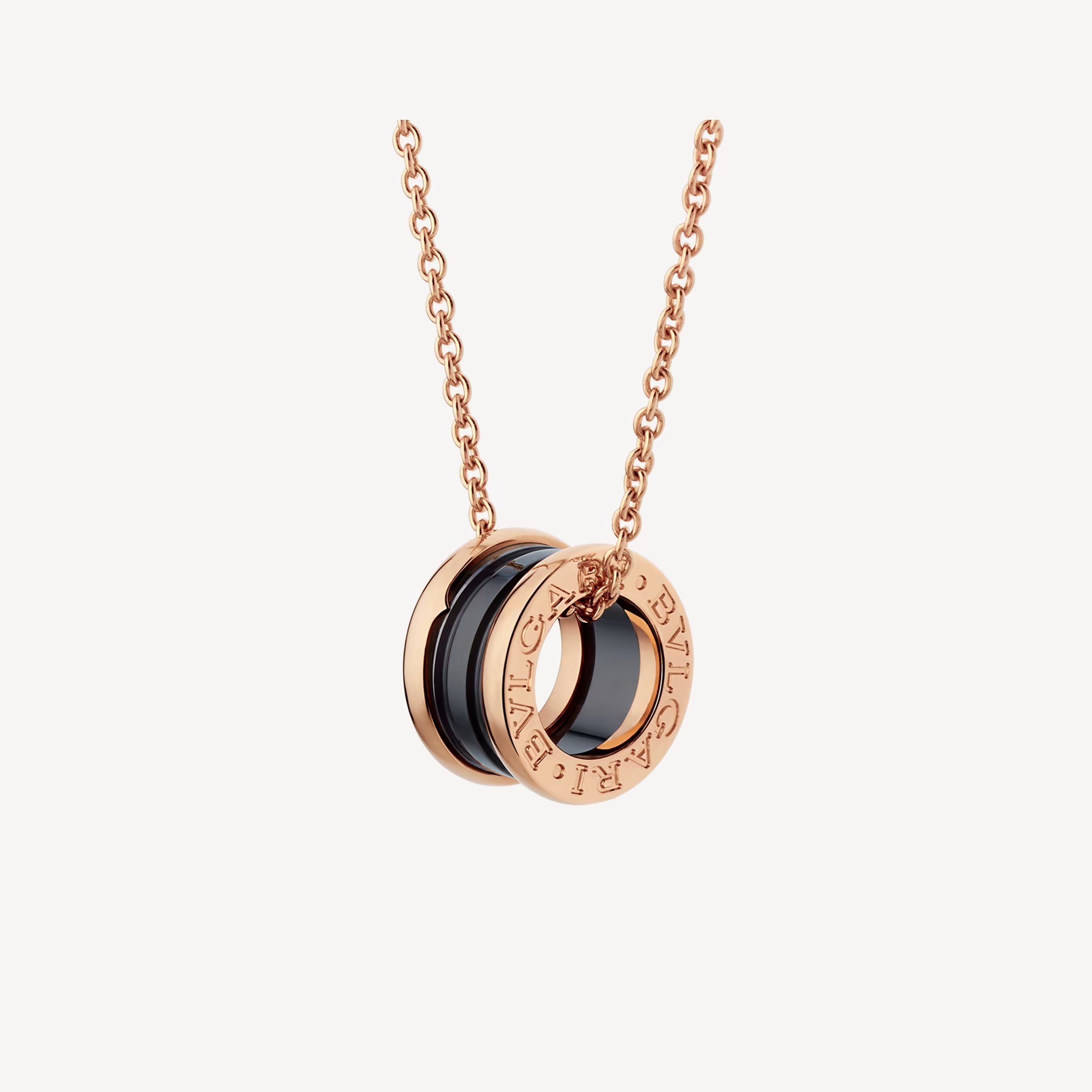 Bvlgari B.zero1 Necklace Rose Gold with Ceramic