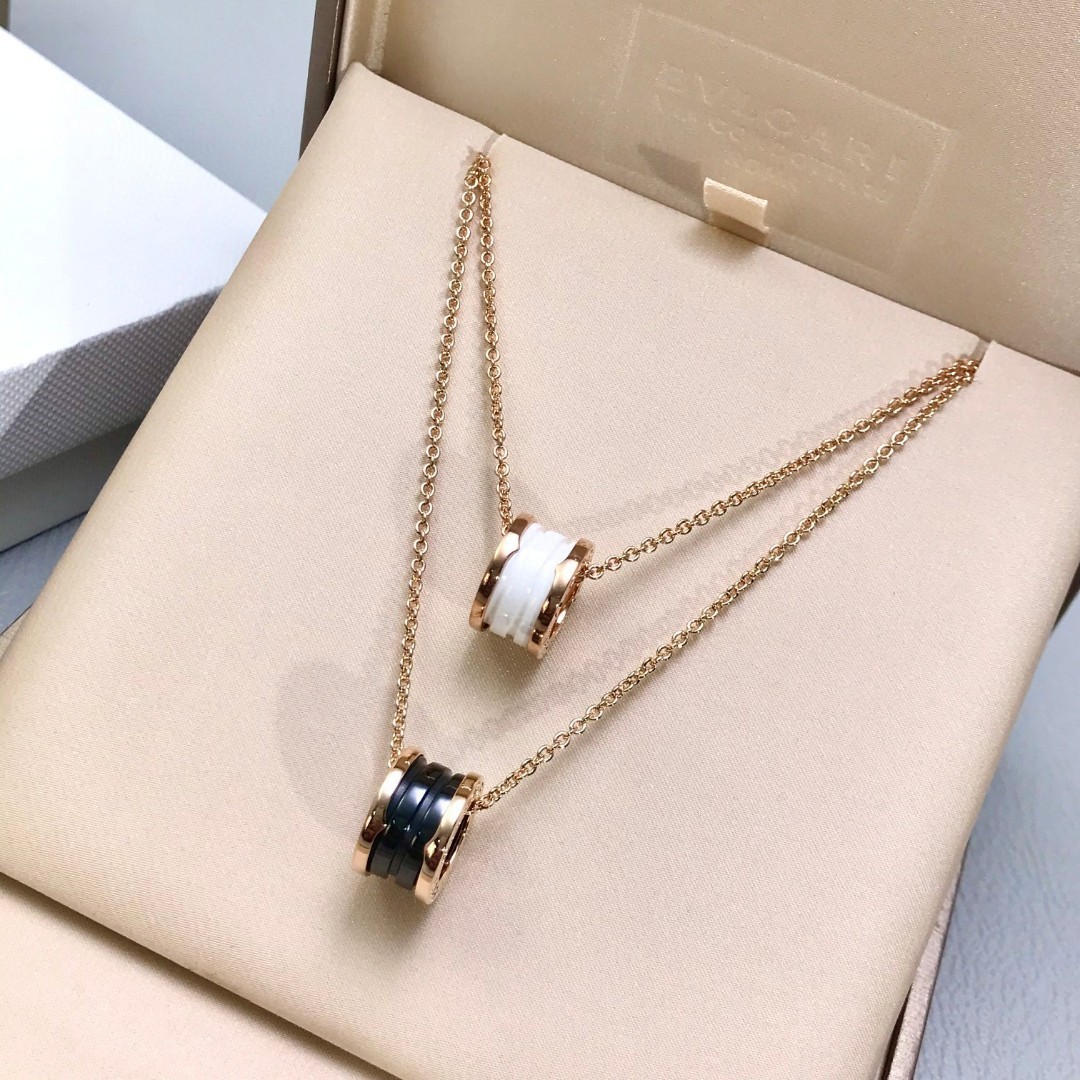 Bvlgari B.zero1 Necklace Rose Gold with Ceramic